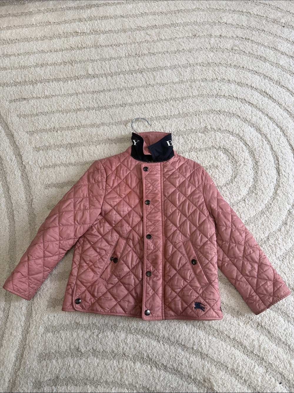 Burberry Kids Quilted Pink Jacket